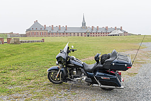 摩托车,要塞,露易斯堡,布雷顿角岛,新斯科舍省,加拿大