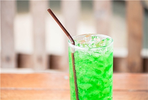 甜,绿色,喝,冰块,酒