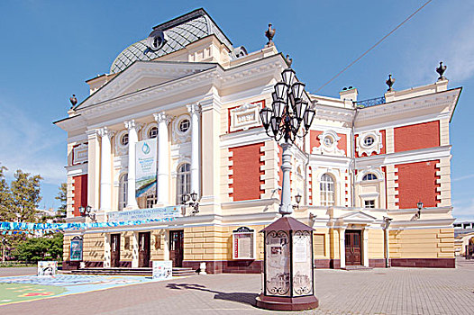 伊尔库茨克,学习,剧院,老城,西伯利亚,俄罗斯联邦
