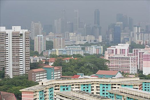 高层建筑,公寓楼,新加坡,东南亚