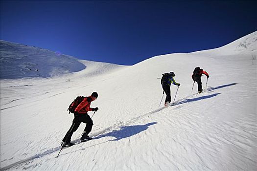 滑雪者,攀登,山,瑞典
