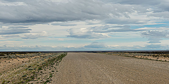 道路,通过,风景,圣克鲁斯省,巴塔哥尼亚,阿根廷