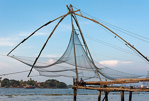 渔网,堡垒,高知,喀拉拉,印度,亚洲