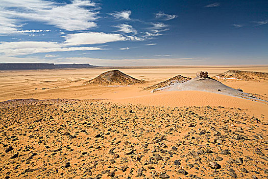 石头,荒芜,利比亚,撒哈拉沙漠,非洲