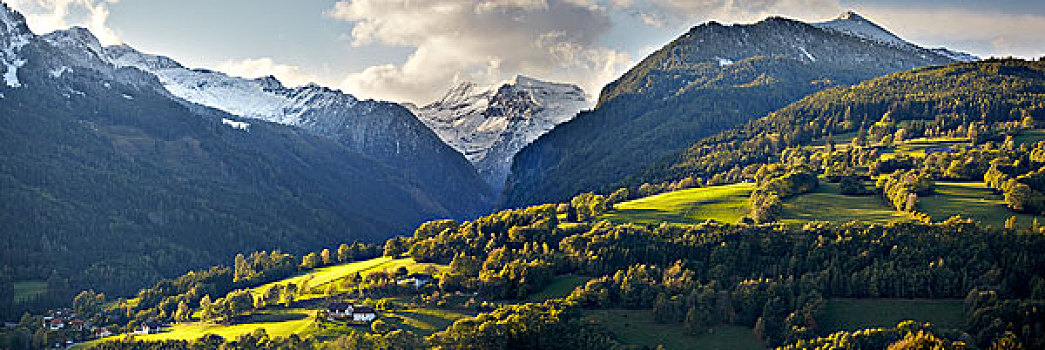 第一,雪,陶安,山峦,山谷,卡林西亚,奥地利,欧洲