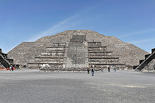 月亮金字塔,广场,金字塔,特奥蒂瓦坎,世界遗产,墨西哥,北美