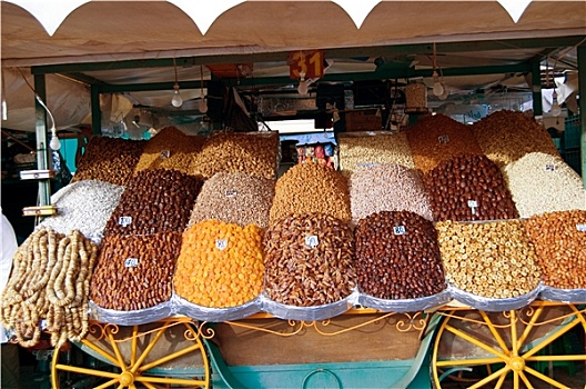 干果,市场,马拉喀什