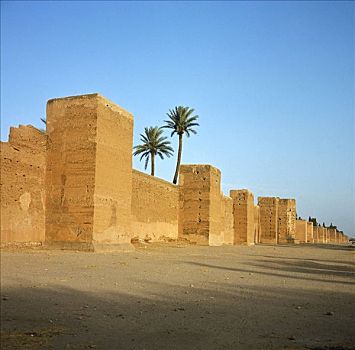 老城墙,玛拉喀什,摩洛哥