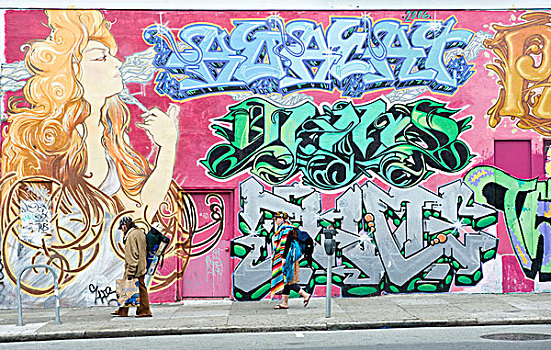 涂鸦,地区,旧金山,加利福尼亚,美国