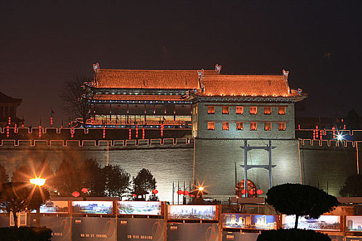 陕西西安南门城楼夜景