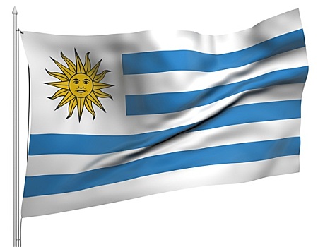 飞,旗帜,乌拉圭,国家