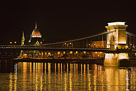 桥,布达佩斯,匈牙利,多瑙河