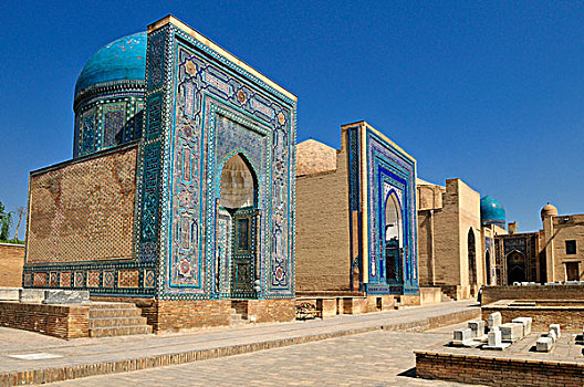墓地,撒马尔罕,丝绸之路,乌兹别克斯坦,中亚