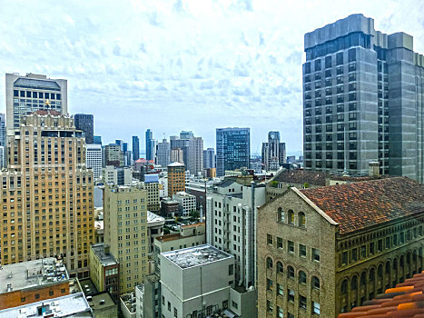 旧金山,城市,市区,摩天大楼,远景,加利福尼亚,美国