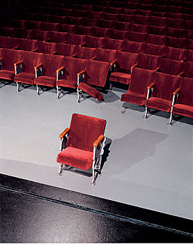 剧院,椅子,靠近,舞台