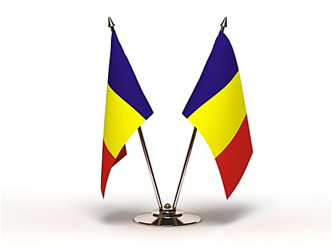 微型,旗帜,罗马尼亚,隔绝