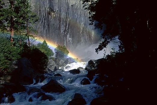 瀑布,优胜美地国家公园,加利福尼亚