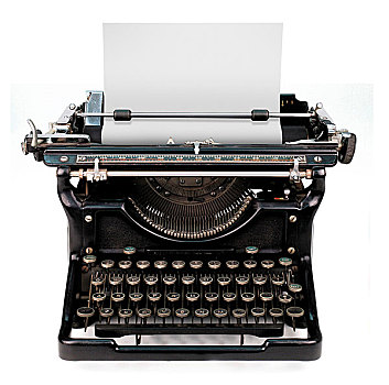 旧式,打字机,隔绝,留白,纸张