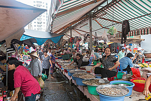 街边市场,胡志明,越南