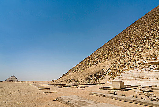 残留,庙宇,红色,金字塔,世界遗产,开罗附近,埃及,北非