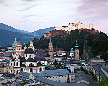 奥地利,萨尔茨堡,城堡,霍亨萨尔斯堡城堡,大幅,尺寸