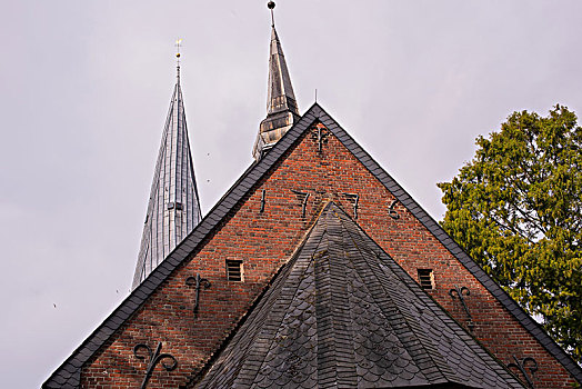 德国乡村生活古建筑森林教堂