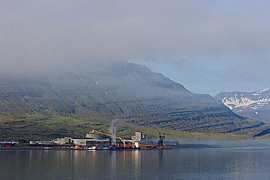 铝,冶炼厂,东方,峡湾,冰岛,欧洲