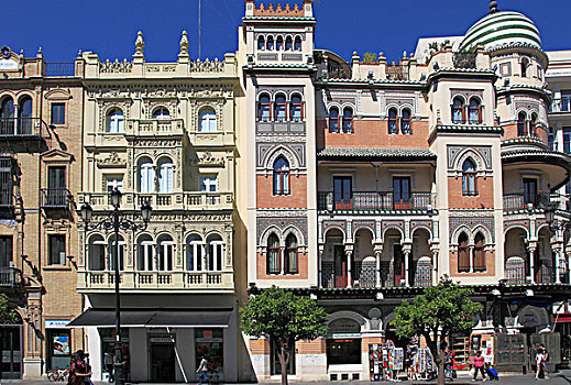 西班牙,安达卢西亚,塞维利亚,传统建筑