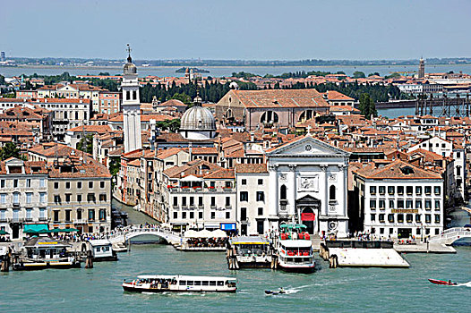 全景,威尼斯,教堂,玛丽亚,探视,水道,意大利,欧洲