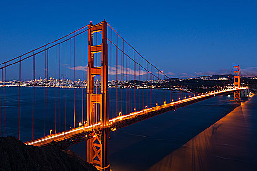 金门大桥,夜晚,旧金山