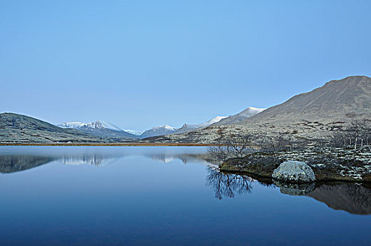 湖,靠近,小屋,国家公园,挪威,欧洲