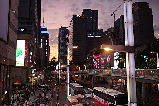 成都,夜景,春熙路