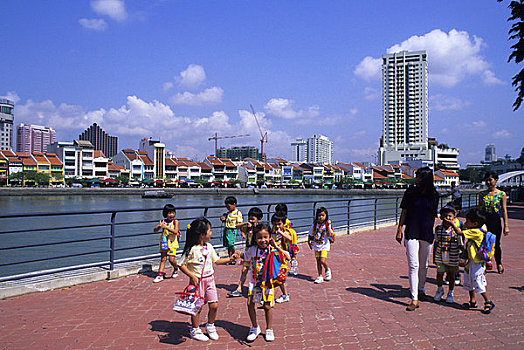 新加坡,幼儿园,班级,新加坡河