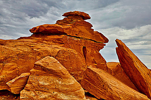 红岩,靠近,旗杆,亚利桑那,画廊