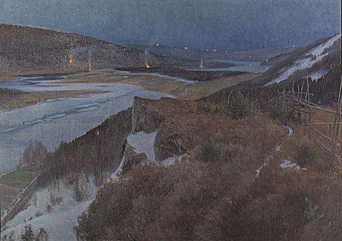 夜晚,达拉那,1896年