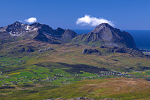 山脉全景,罗弗敦群岛