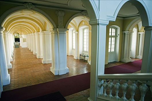 华丽,室内,走廊,巴洛克风格,宫殿,设计,建筑师,18世纪