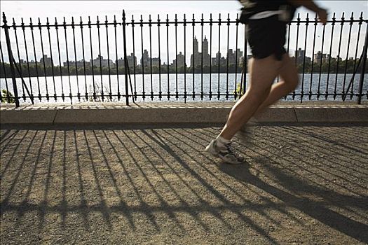 慢跑者,中央公园,纽约,美国