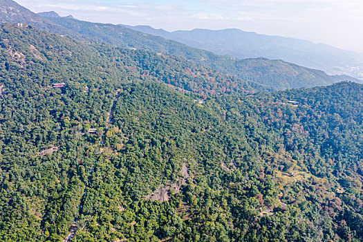 航拍福建福州鼓山风景名胜区