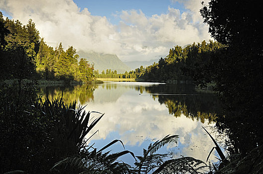 湖,国家公园,世界遗产,区域,西海岸,南岛,新西兰
