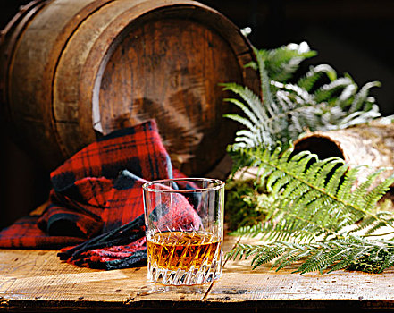 玻璃杯,苏格兰,威士忌酒