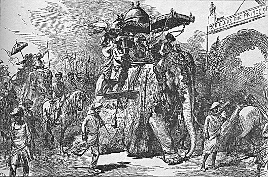 威尔斯亲王,印度,十一月,1875年,艺术家,未知