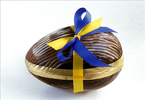 巧克力复活节蛋,黄色,蓝色