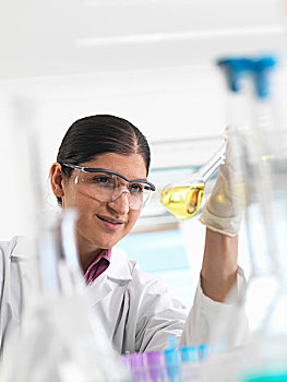 女性,科学家,化学式,实验室
