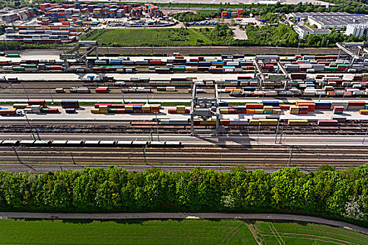 轨道,货运,慕尼黑,巴伐利亚,德国