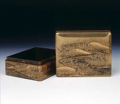 漆器,盒子,迟,江户时期,日本,早,19世纪,艺术家,未知
