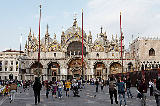 大教堂,圣马科,圣马可广场,广场,威尼斯,世界遗产,威尼西亚,意大利,欧洲