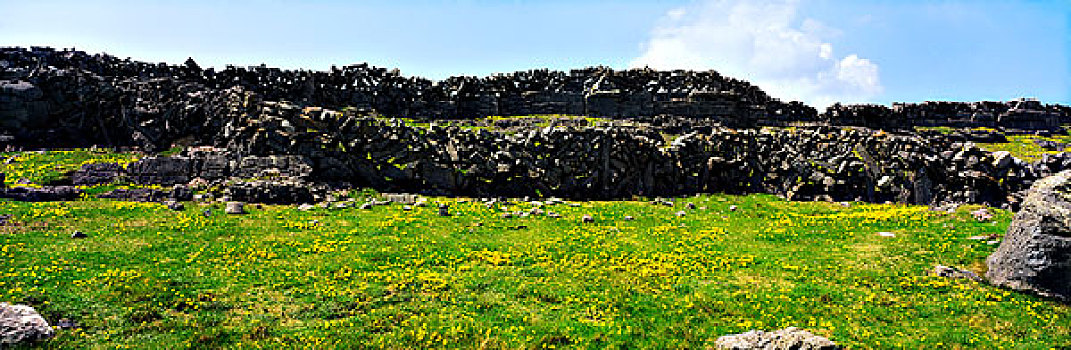 伊尼什莫尔岛尔,阿伦群岛,爱尔兰,石墙