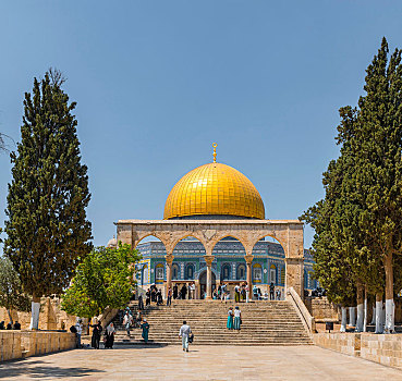 拱道,圆顶清真寺,圣殿山,老城,耶路撒冷,以色列,亚洲