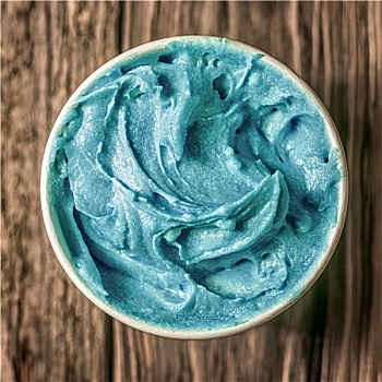 凉,清爽,青绿色,蓝色,冰,乳霜